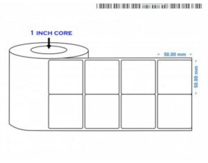 THERMAL BARCODE STICKER ROLL 50MM X 50MM (2000 LABEL)